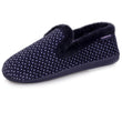 Chaussons charentaises Femme pois Marine