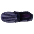 Chaussons charentaises Femme pois Marine