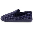 Chaussons charentaises Femme pois Marine