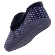 Chaussons charentaises Femme pois Marine