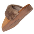 Chaussons Mules Femme Camel Imitation fourrure