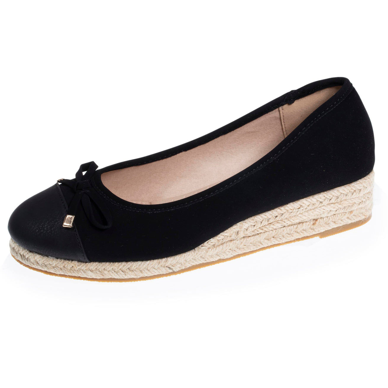 Ballerines Femme talon compensé Noir Isotoner - Main Image