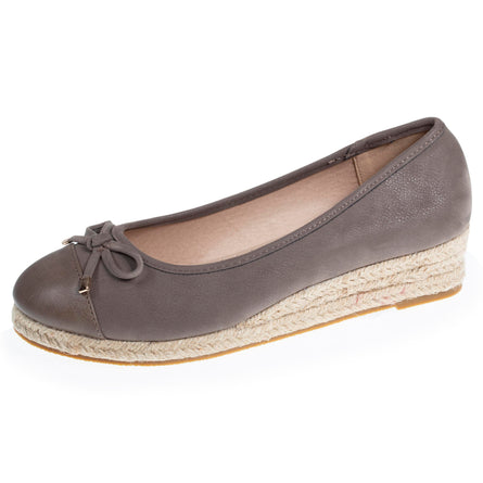 Ballerines Femme talon compensé Taupe - Isotoner