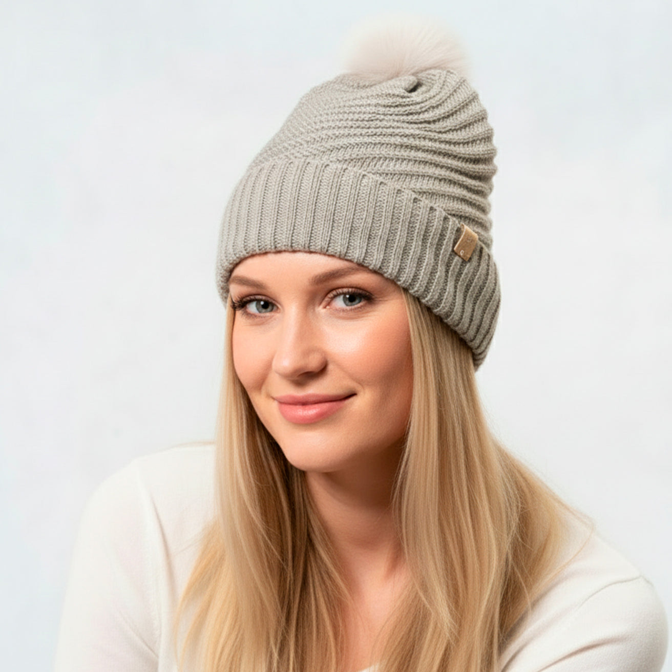 Bonnet maille Femme Bronze recyclée