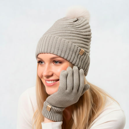 Gants Femme Maille recyclée Bronze - Isotoner