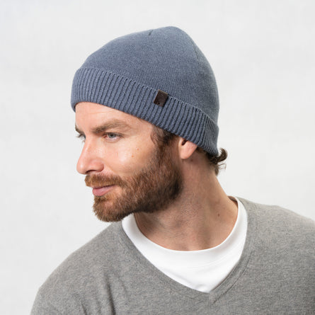 Bonnet Homme court à revers Denim - Isotoner