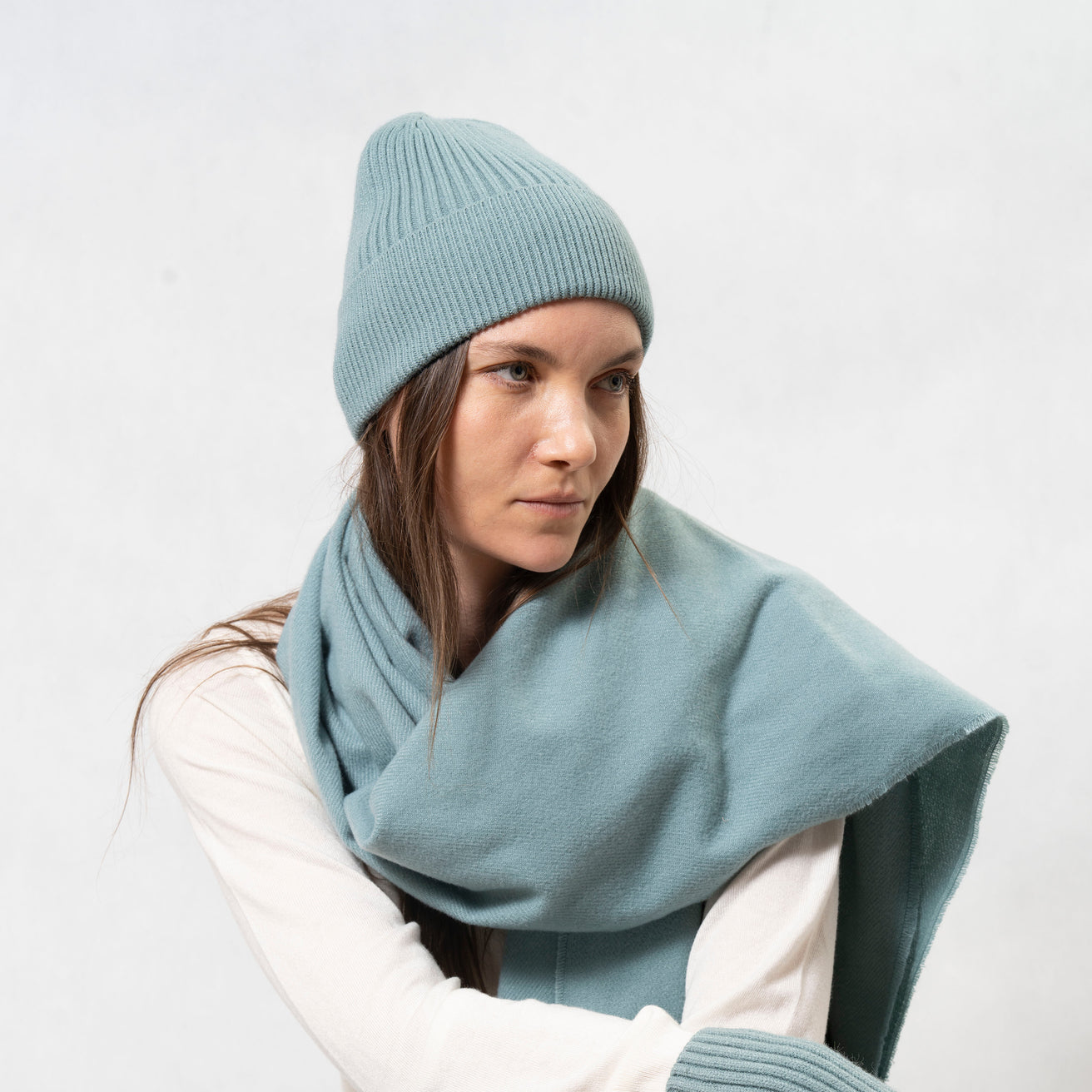 Écharpe Plaid Soft Touch Femme Lagon