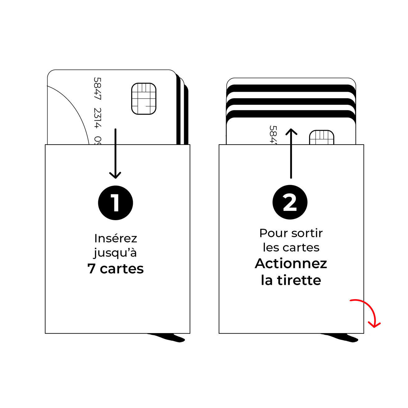 Porte-cartes métallique Mixte Noir