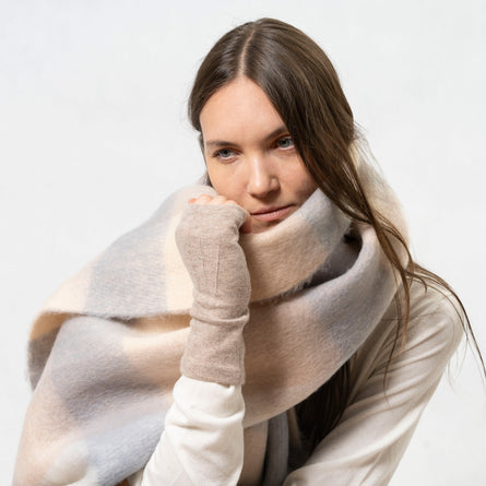Mitaines Femme en Laine Beige - Isotoner