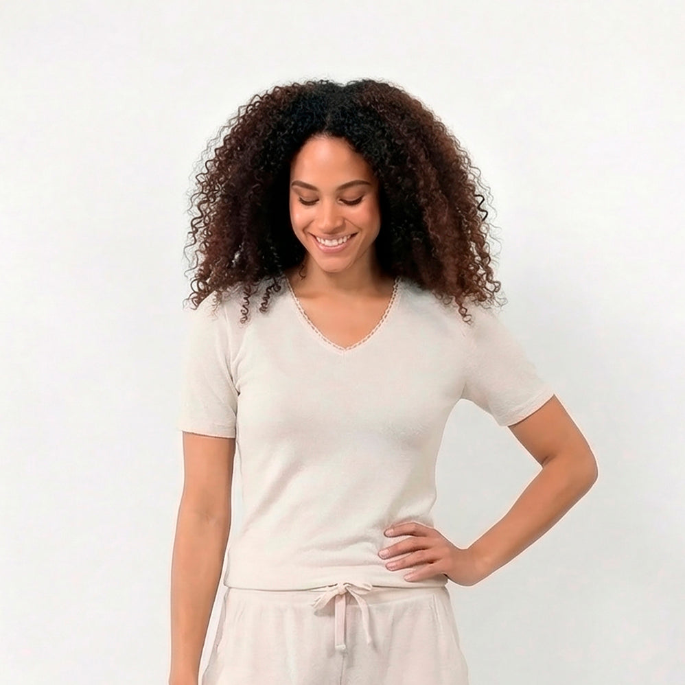 T-shirt à manches courtes Femme Beige - Isotoner