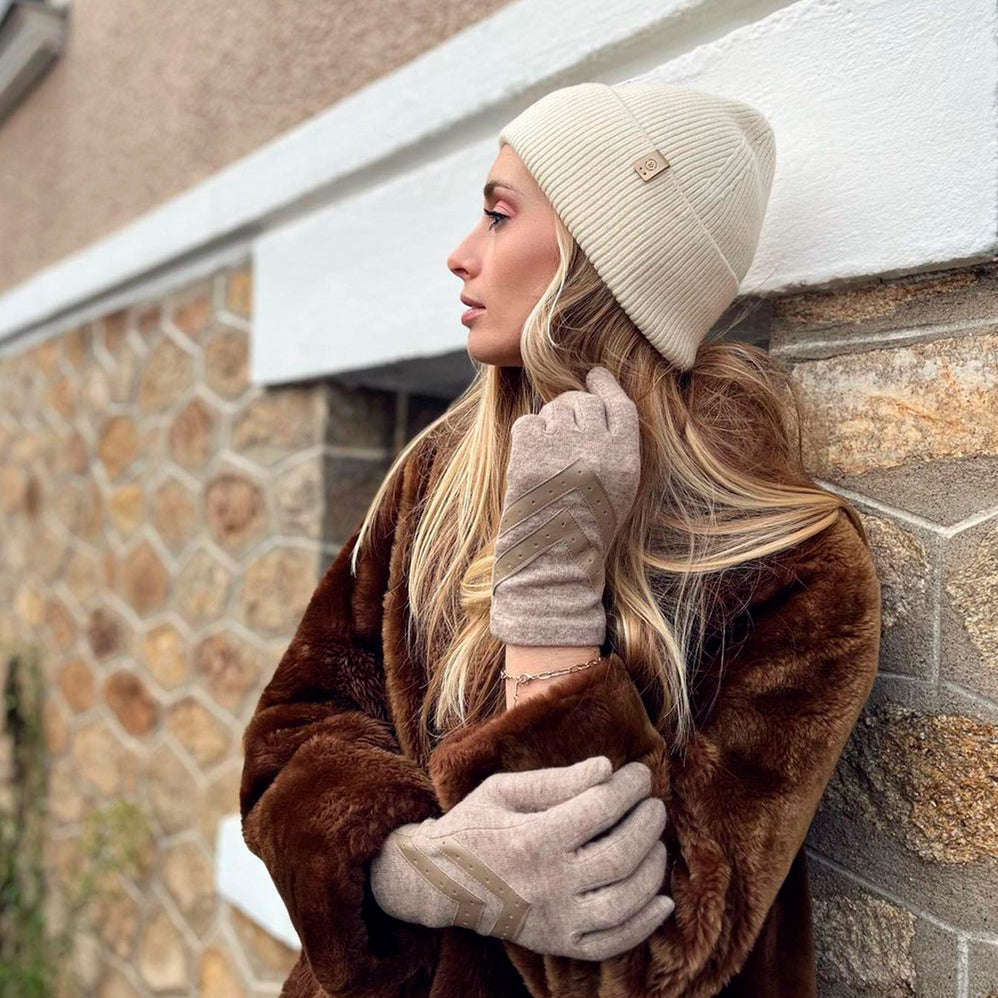 Gants Femme tactiles laine Beige - Isotoner