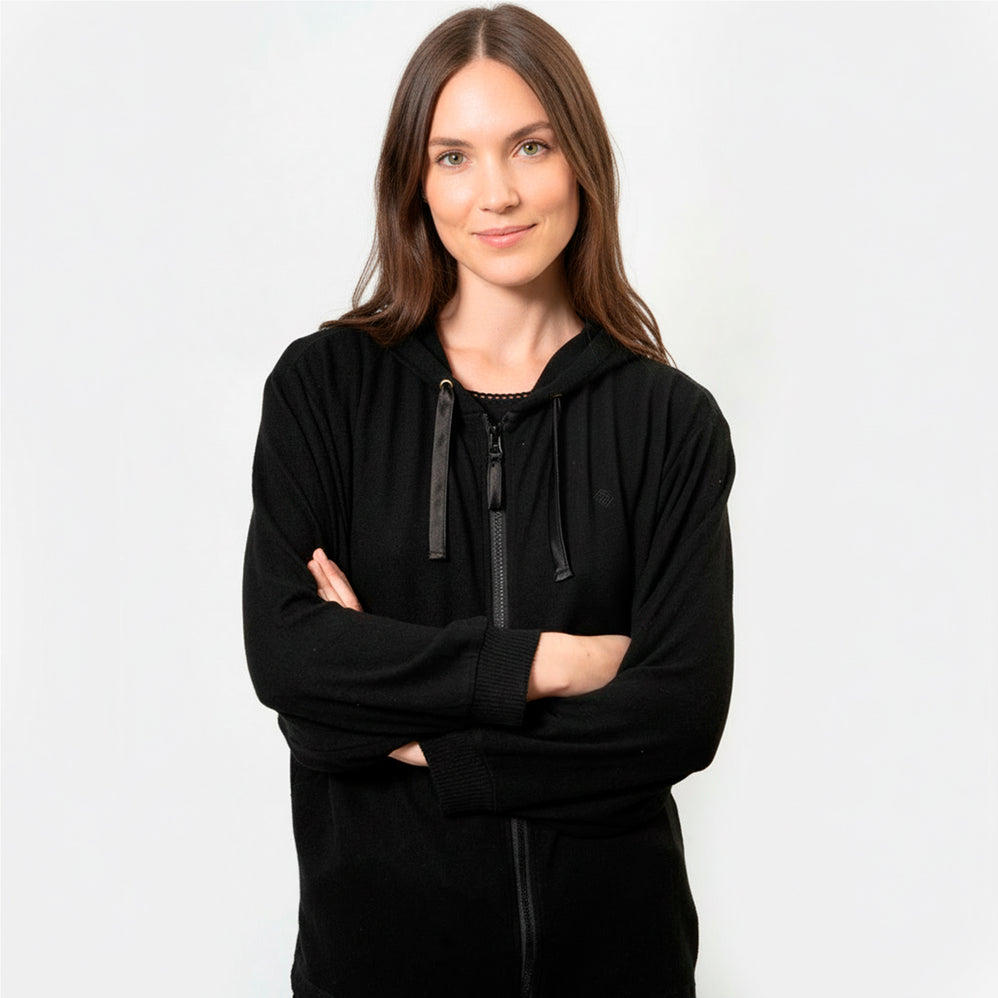 Sweat-Shirt à capuche Femme Noir - Isotoner