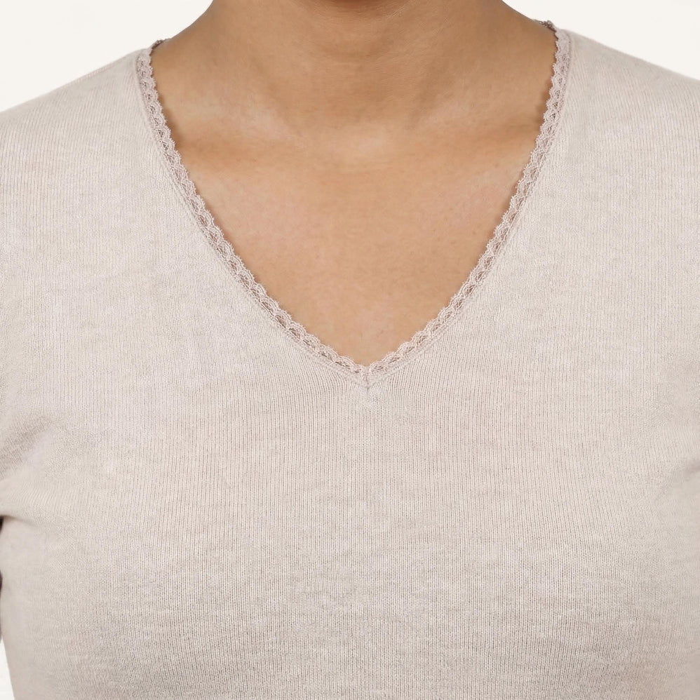 T-shirt à manches courtes Femme Beige - Isotoner