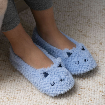 Chaussons ballerines Femme Chat Bleu - Isotoner