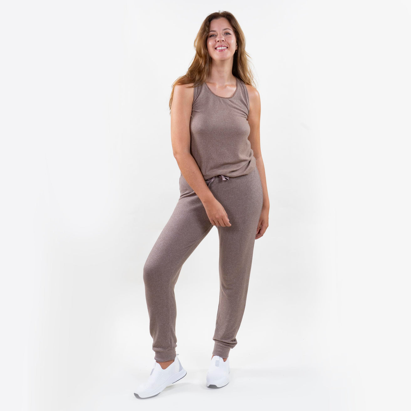 Débardeur Femme Taupe chiné