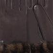 Gants Femme Tactiles Cuir Marron/Léopard