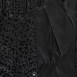 Gants Femme Tactiles Cuir d'Agneau Noir Léopard