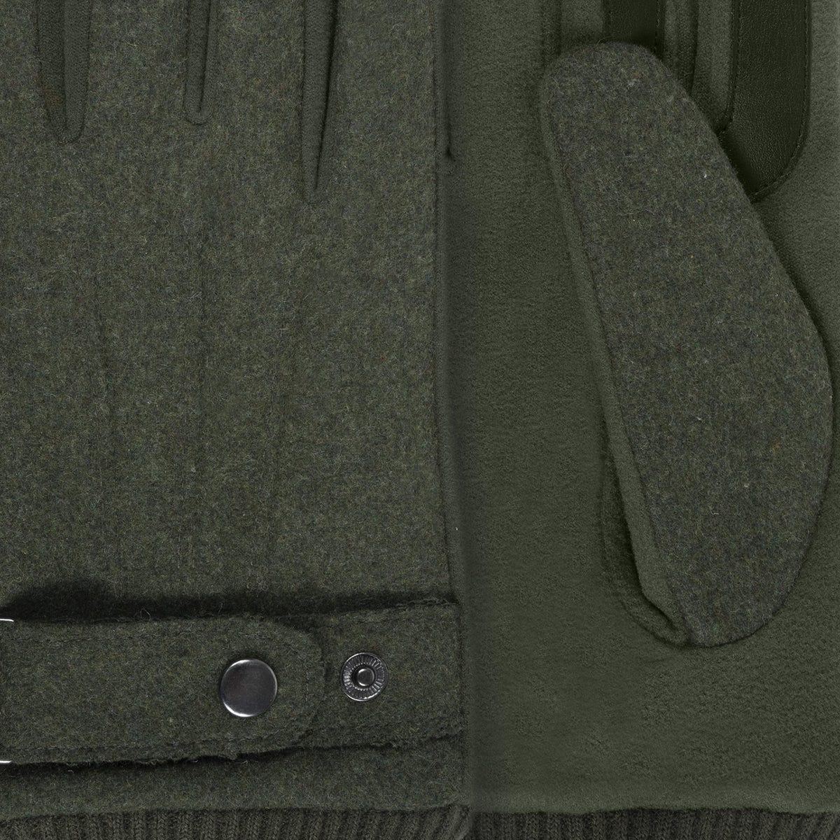 Gants Homme Tissu Microfibre Kaki