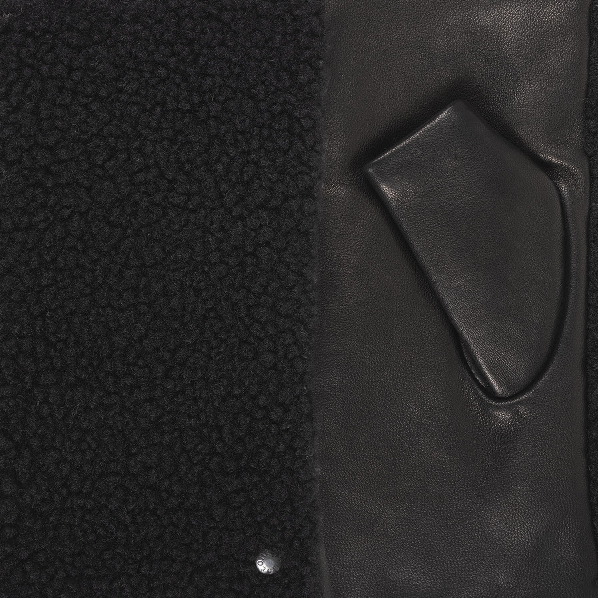 Mitaines Femme Cuir Sherpa/Noir