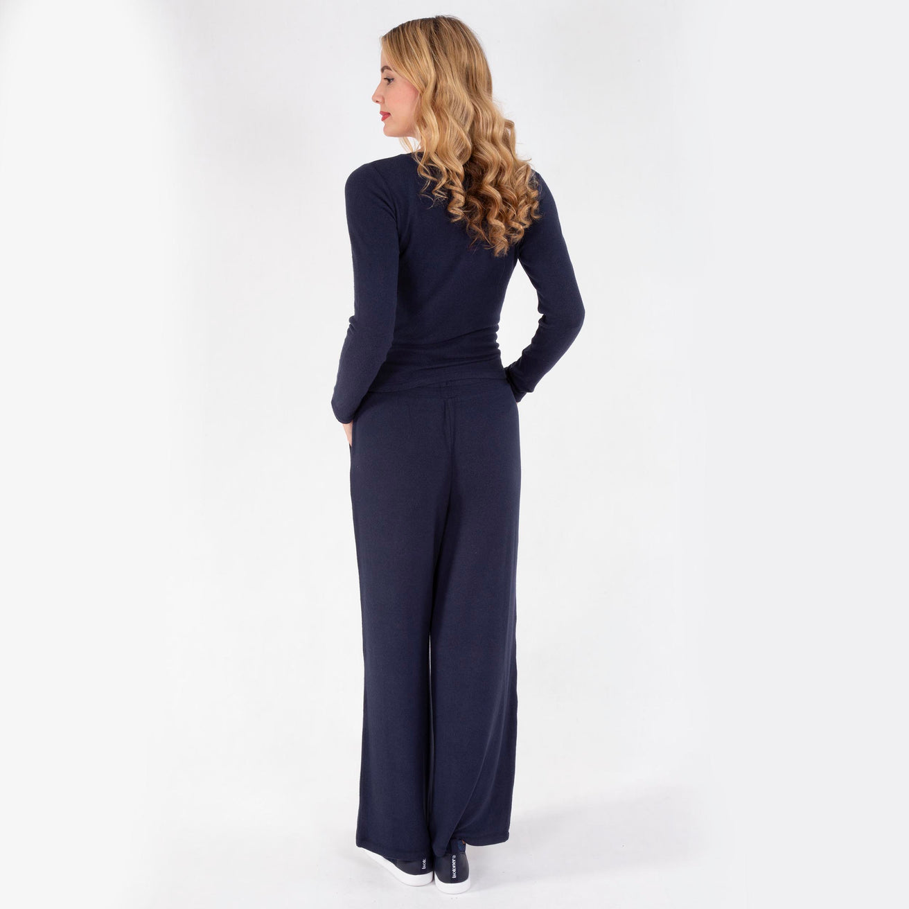 Pantalon large Femme Marine