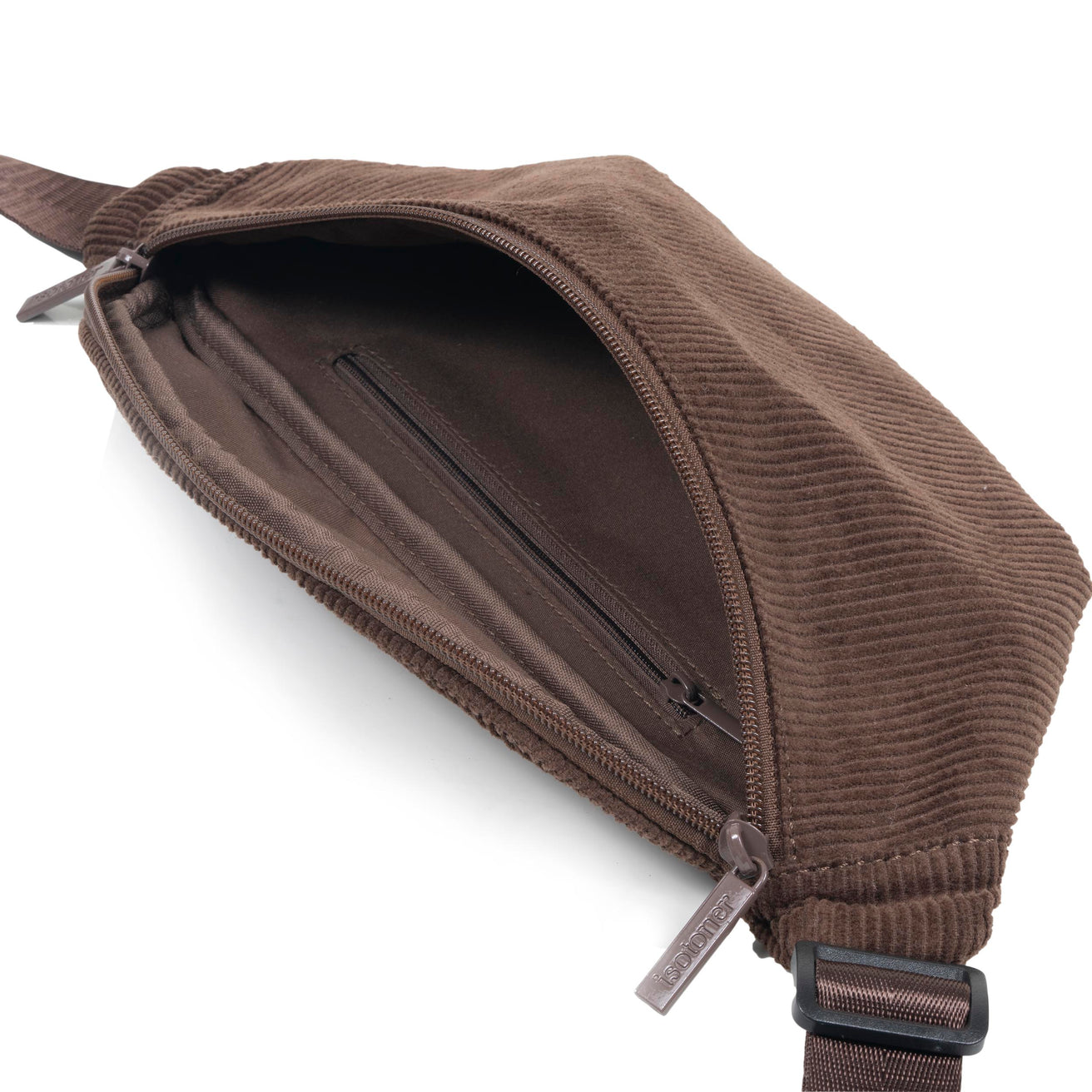Sac banane Mixte velours côtelé Marron