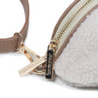 Sac banane sherpa Femme Beige