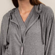 Sweat-shirt à capuche Femme Gris chiné