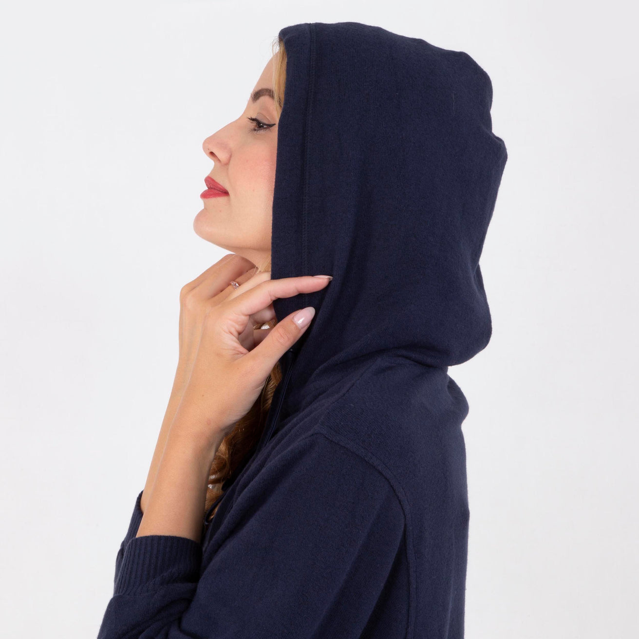 Sweat-shirt à capuche Femme Marine