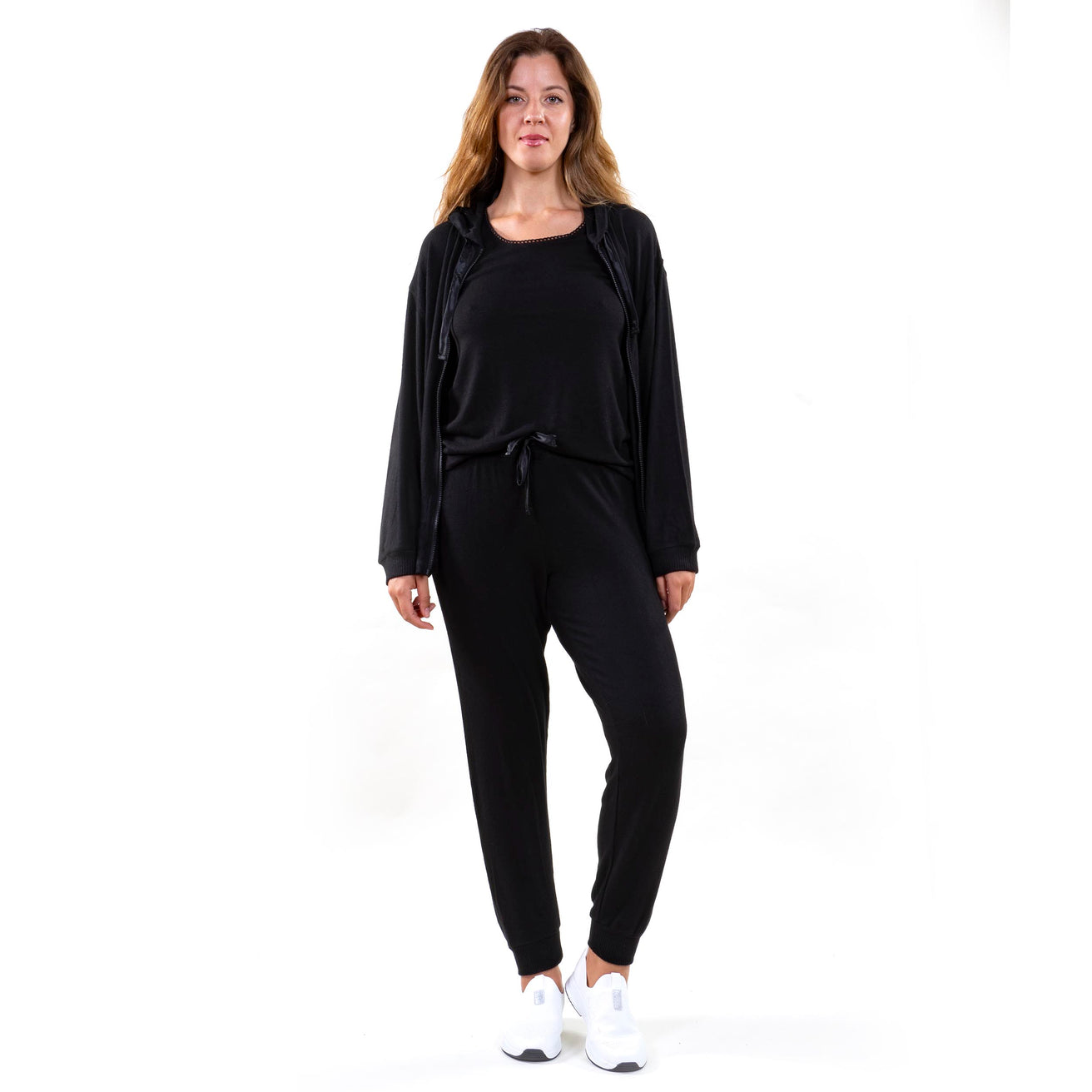 Sweat-Shirt à capuche Femme Noir