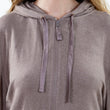 Sweat-shirt à capuche Femme Taupe chiné