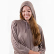 Sweat-shirt à capuche Femme Taupe chiné