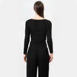 T-Shirt Femme col carré Noir