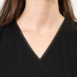 T-Shirt cache coeur Femme Noir