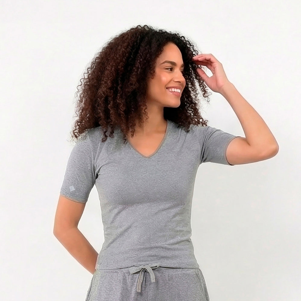 T-shirt à manches courtes Femme Gris chiné - Isotoner