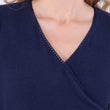 T-shirt cache-cœur Femme Marine