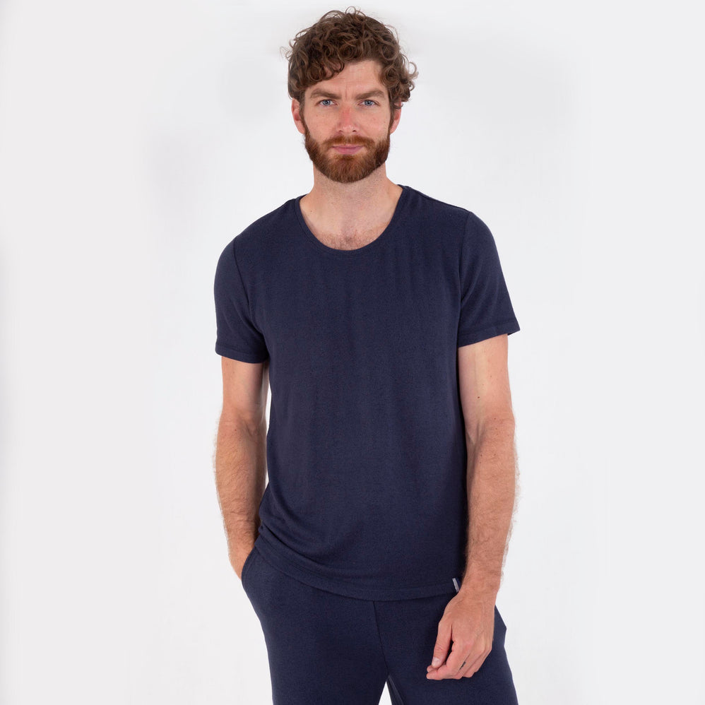 T-shirt manches courtes Homme Marine - Isotoner
