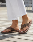 Tongs Femme YOGA sophistiquée Marron/beige