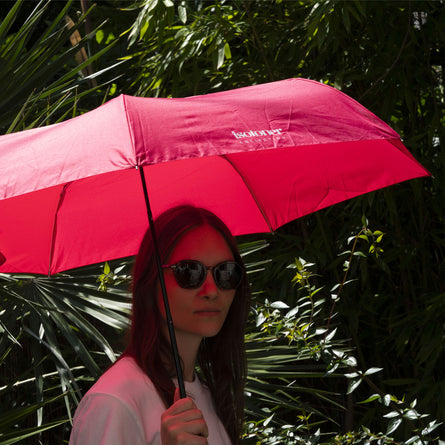 Parapluie ombrelle slim Fuschia UPF50+ - Isotoner