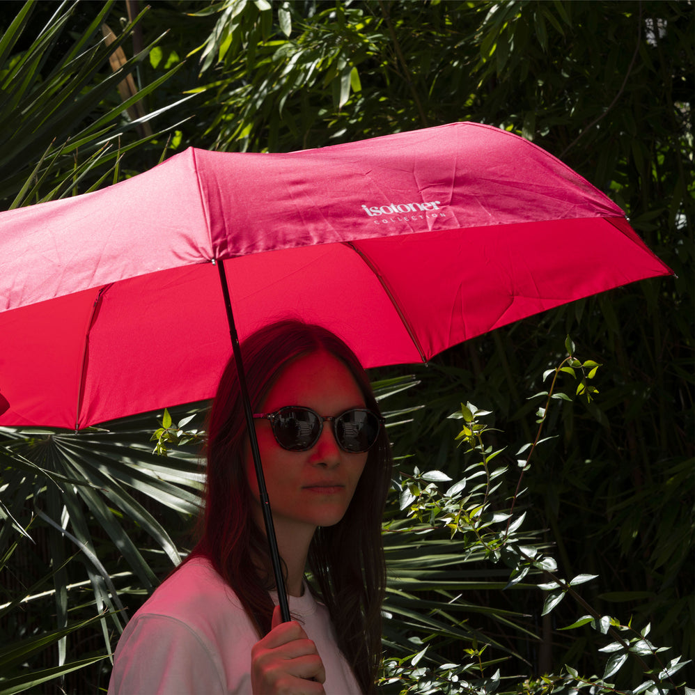 Parapluie ombrelle slim Fuschia UPF50+ - Isotoner