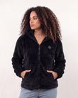 Veste imitation fourrure Femme Noir