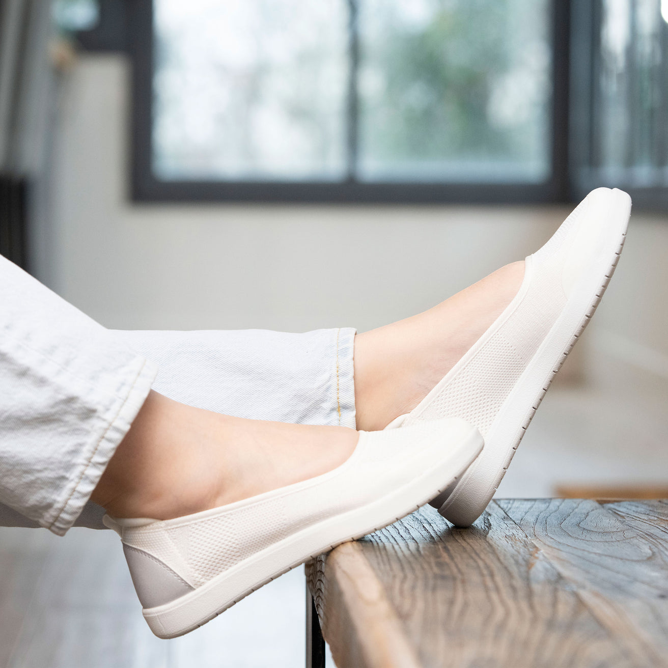 Ballerines Femme slip-on Blanc