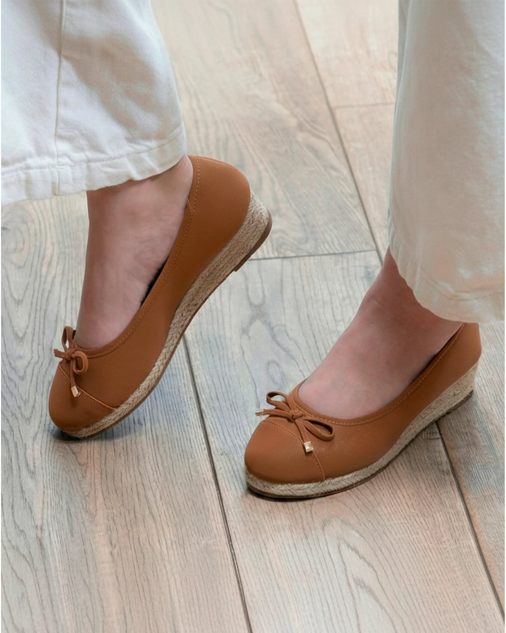 Ballerines Femme corde talon compensé Camel - Isotoner