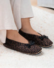 Chaussons ballerines Femme Léopard
