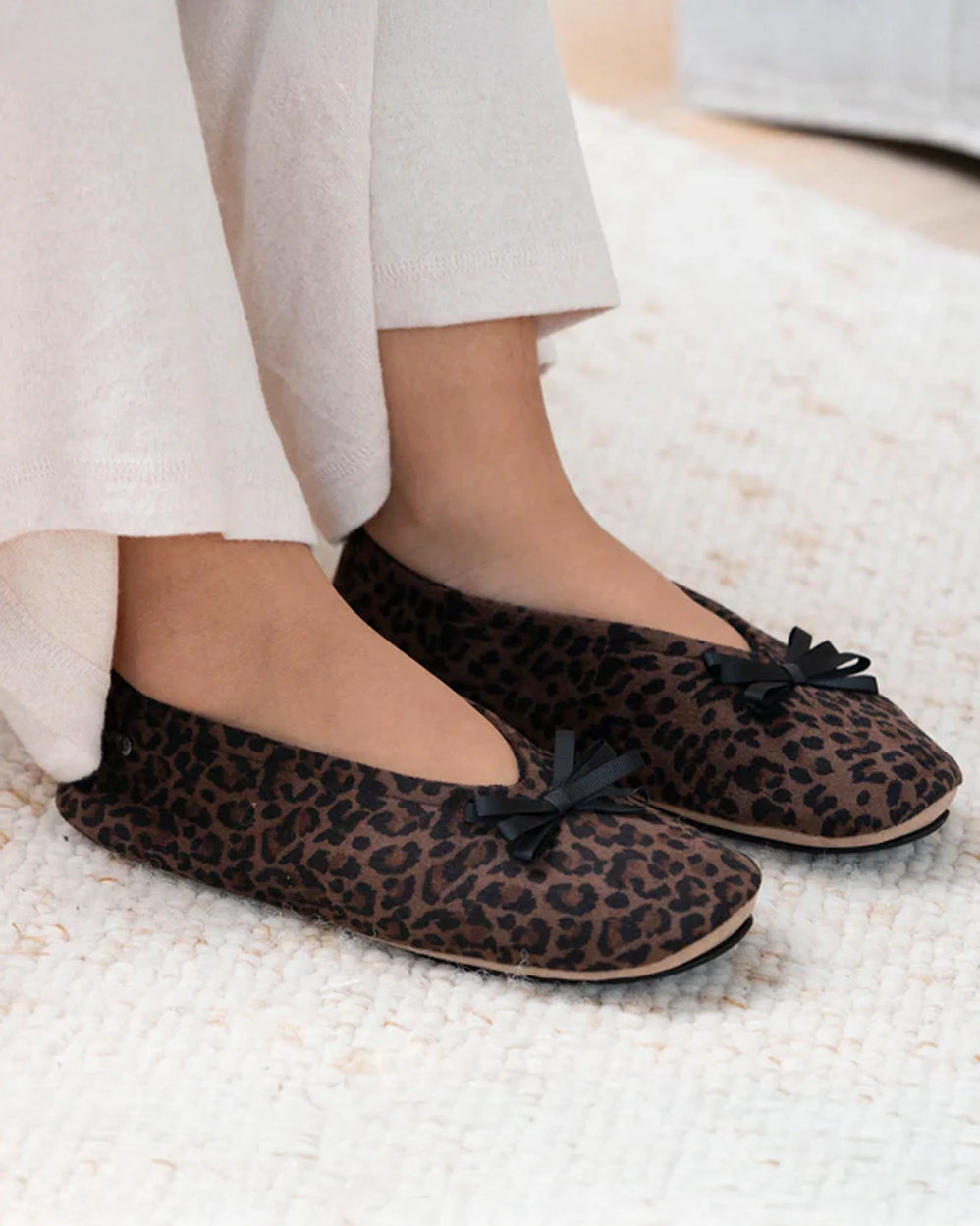 Chaussons ballerines Femme Léopard - Isotoner