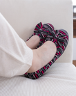 Chaussons ballerines Femme Nœud Rayures