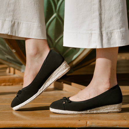 Ballerines Femme talon compensé Noir - Isotoner