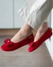 Chaussons ballerines Femme Rouge