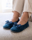 Chaussons Ballerines Femme Tulle Bleu Canard