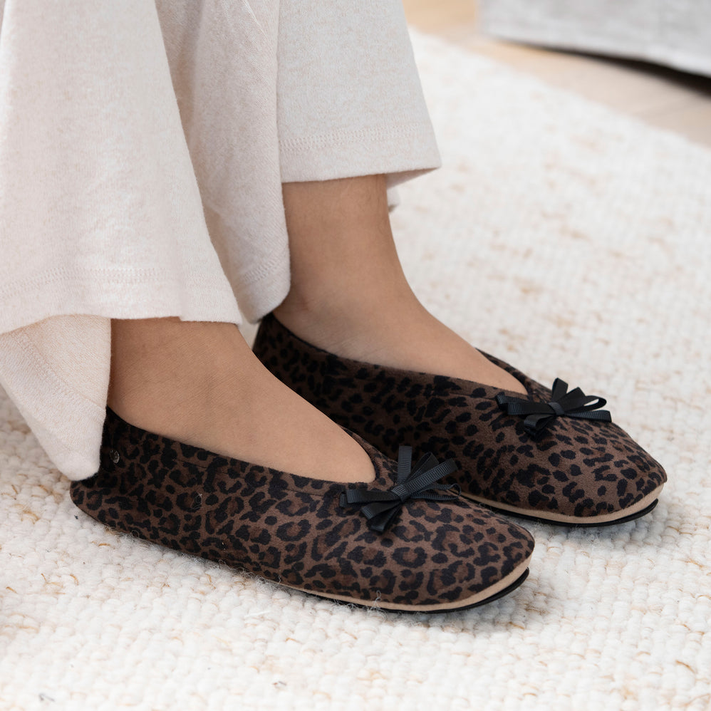 Chaussons ballerines Femme Léopard - Isotoner
