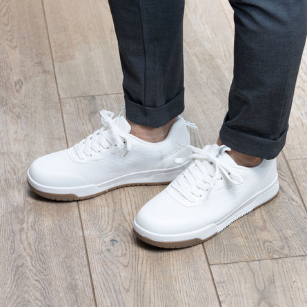 Baskets Homme à lacets Blanc - Isotoner